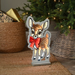 40cm Reindeer with Red Bow Christmas Infinity Light