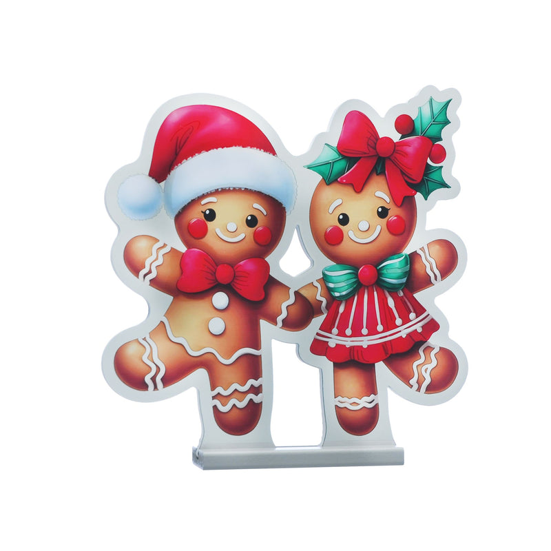 40cm Dancing Gingerbreads Christmas Infinity Light