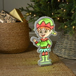 40cm Cute Waving Elf Christmas Infinity Light