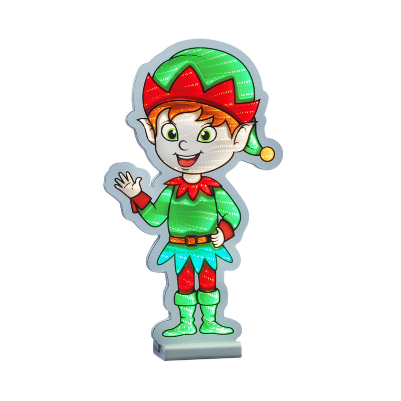 40cm Cute Waving Elf Christmas Infinity Light