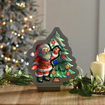 20cm Santa and Christmas Tree Infinity Light
