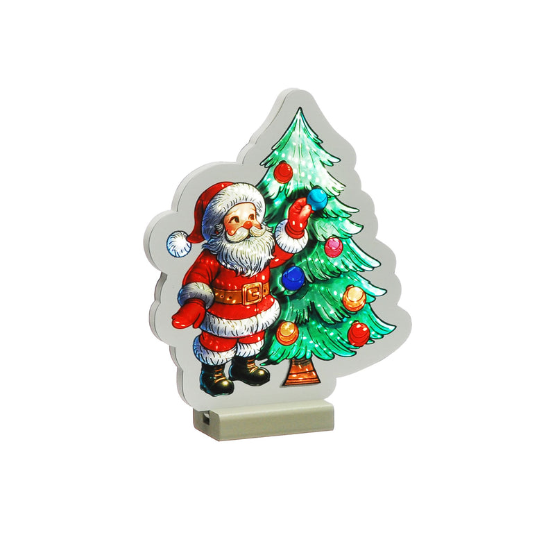 20cm Santa and Christmas Tree Infinity Light
