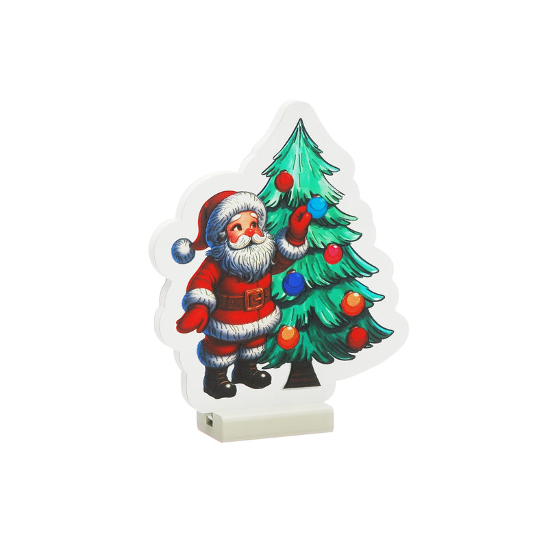20cm Santa and Christmas Tree Infinity Light