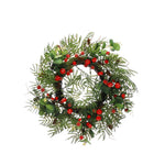 48cm Red Berries, Toadstools and Eucalyptus Leaves Christmas Wreath