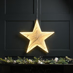 38cm Neon Flex Angel Glow Christmas Hanging Star with 156 Warm White LEDs
