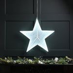 38cm Neon Flex Shimmer Glow Christmas Hanging Star with 164 Warm White LEDs