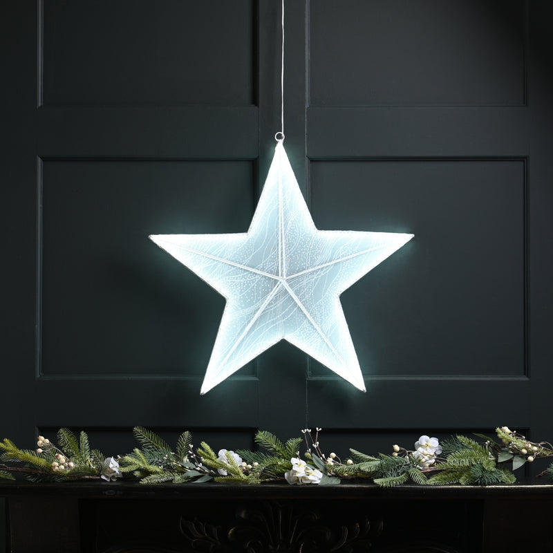 58cm Neon Flex Christmas Angel Glow Star with 248 Warm White LEDs