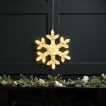 38cm Neon Flex Angel Glow Christmas Snowflake with 410 Warm White LEDs