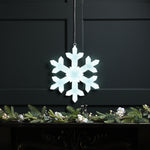 38cm Neon Flex Shimmer Glow Christmas Snowflake with 410 Warm White LEDs