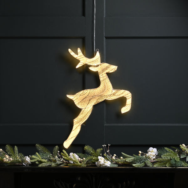 47cm Neon Flex Angel Glow Christmas Reindeer with 322 Warm White LEDs