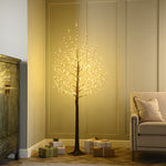 5ft Brown Twig Christmas Tree with 400 Warm White LEDs