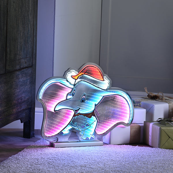 40cm Dumbo the Elephant in a Santa Hat Disney Christmas Infinity Light