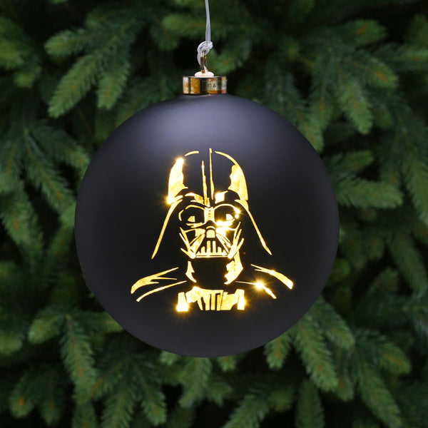 15cm Star Wars Darth Vader LED Lit Christmas Bauble Battery Operated
