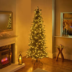 7.5ft Pre Lit Carrington Real Feel Fir Christmas Tree with 400 Warm White LEDs