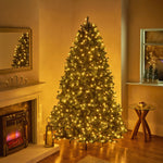 7.5ft Pre Lit Newberry Real Feel Spruce Tree with 750 Warm White LEDs