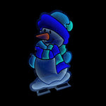 6ft Blue Frosty The Snowman Christmas Infinity Light for Commercial Christmas Display