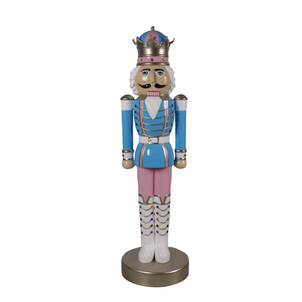 2.01m Christmas Nutcracker Soldier Wearing Pink and Blue Uniform