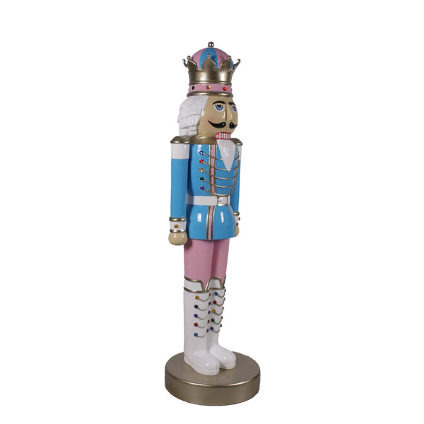 2.01m Christmas Nutcracker Soldier Wearing Pink and Blue Uniform