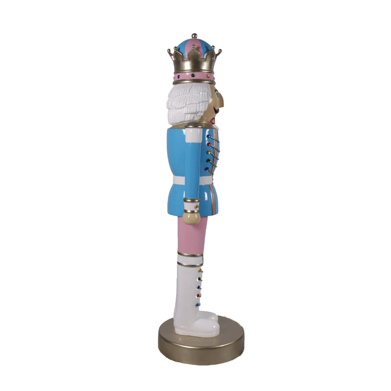 2.01m Christmas Nutcracker Soldier Wearing Pink and Blue Uniform