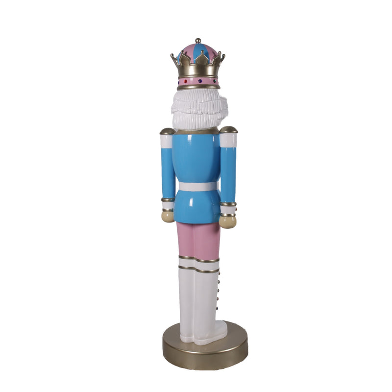 2.01m Christmas Nutcracker Soldier Wearing Pink and Blue Uniform
