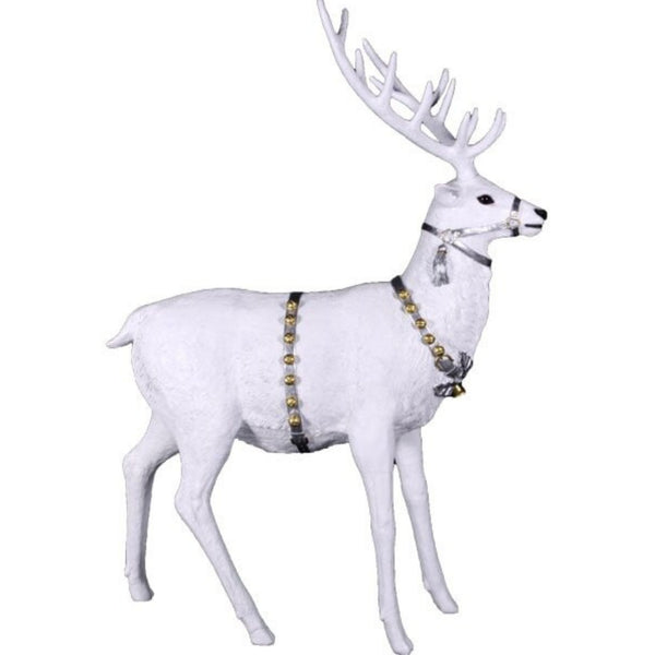 1.71m White Reindeer for Jumbo Sleigh Commercial Display Prop