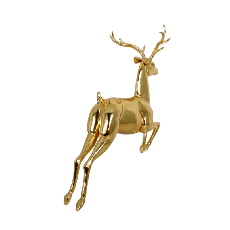 137cm Hanging Reindeer With Gold Finish Commercial Christmas Display Prop