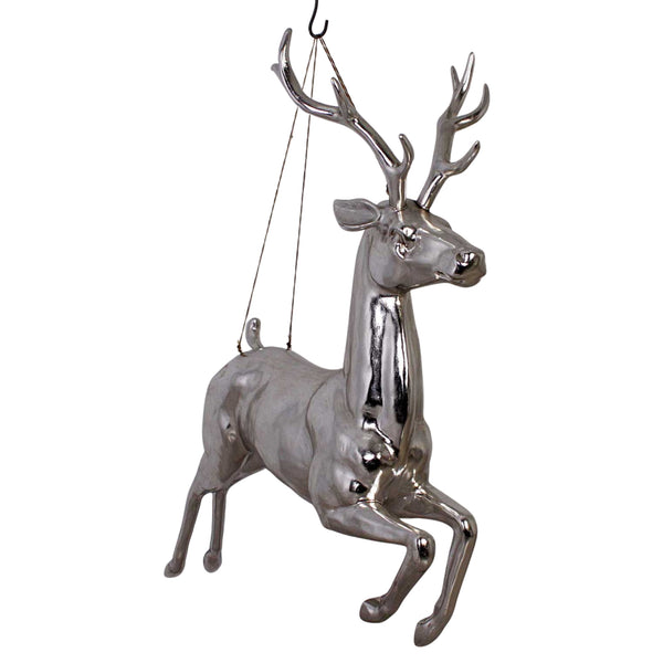 137cm Hanging Reindeer With Silver Finish Commercial Christmas Display Prop