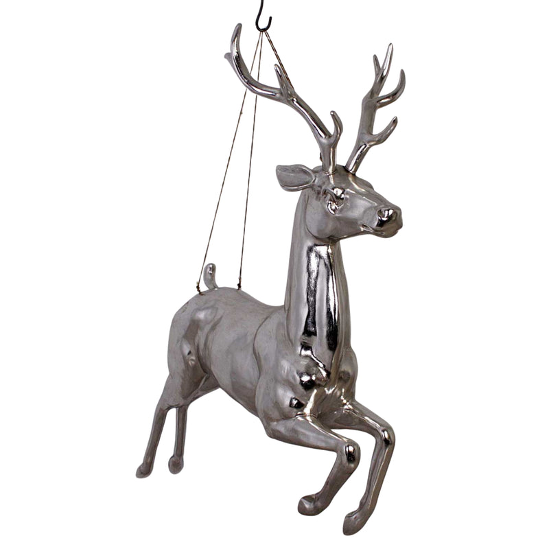 137cm Hanging Reindeer With Silver Finish Commercial Christmas Display Prop