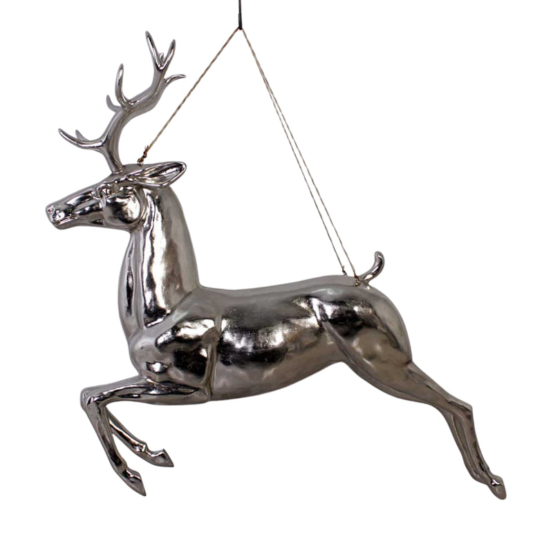 137cm Hanging Reindeer With Silver Finish Commercial Christmas Display Prop