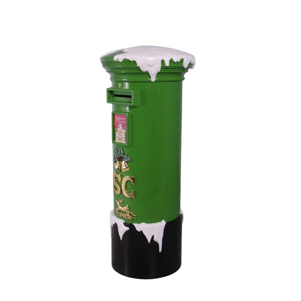 1.42m Large Traditional Green Santa's Christmas Mail Box