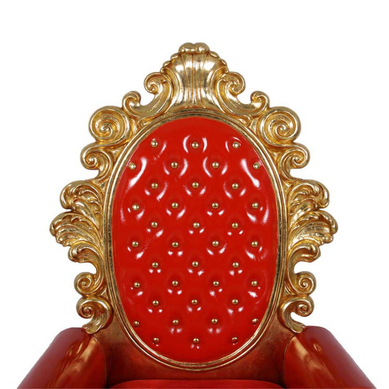 1.6m Grand Red and Gold Santa Throne Photo Opportunity Seat