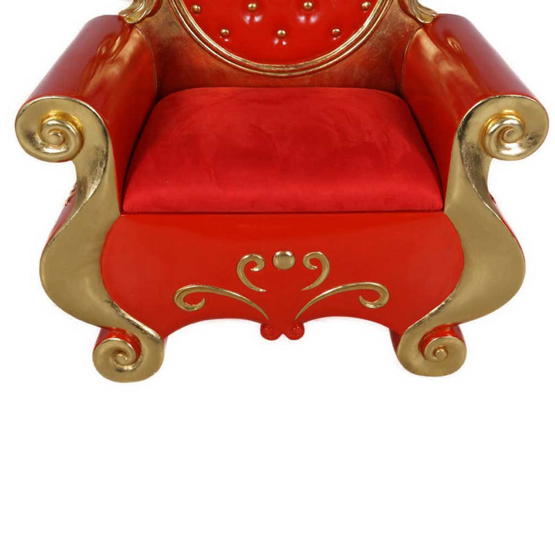 1.6m Grand Red and Gold Santa Throne Photo Opportunity Seat