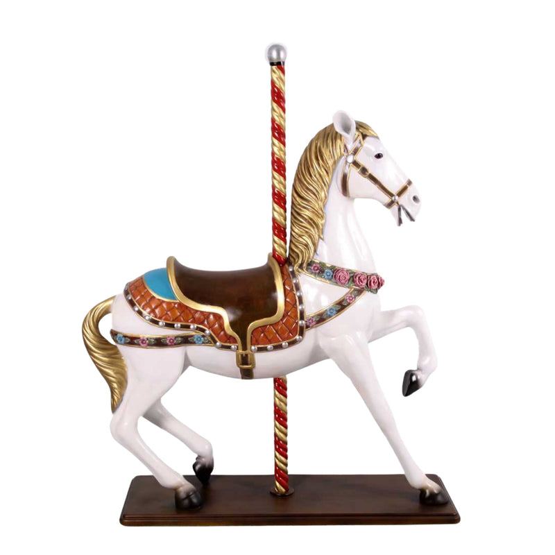5.5ft Festive Carousel Horse Commercial Christmas Display Prop
