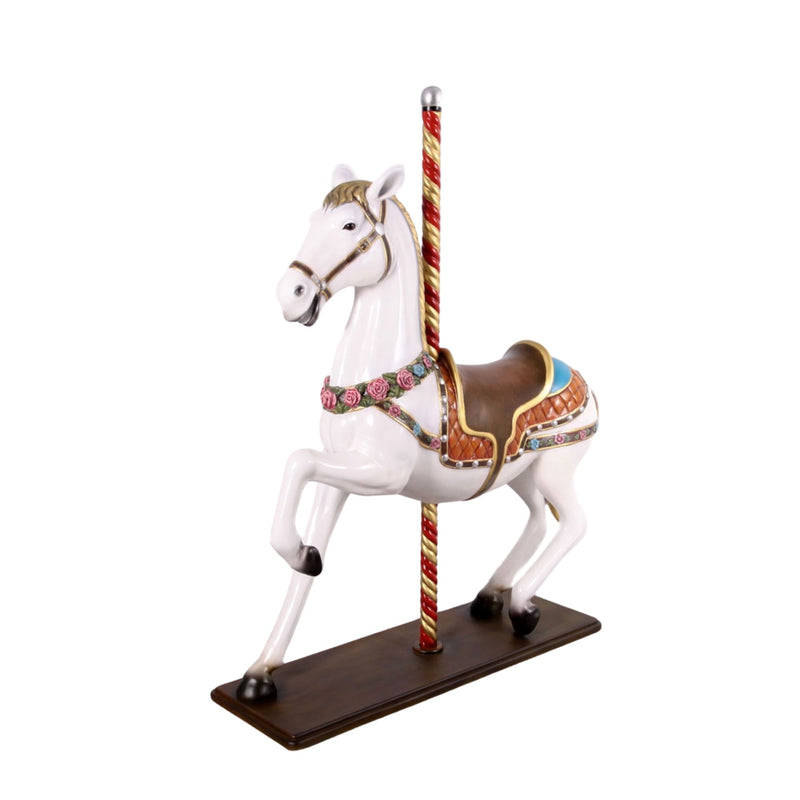5.5ft Festive Carousel Horse Commercial Christmas Display Prop