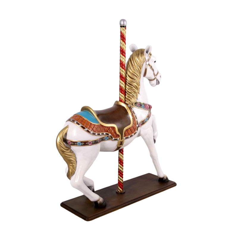 5.5ft Festive Carousel Horse Commercial Christmas Display Prop
