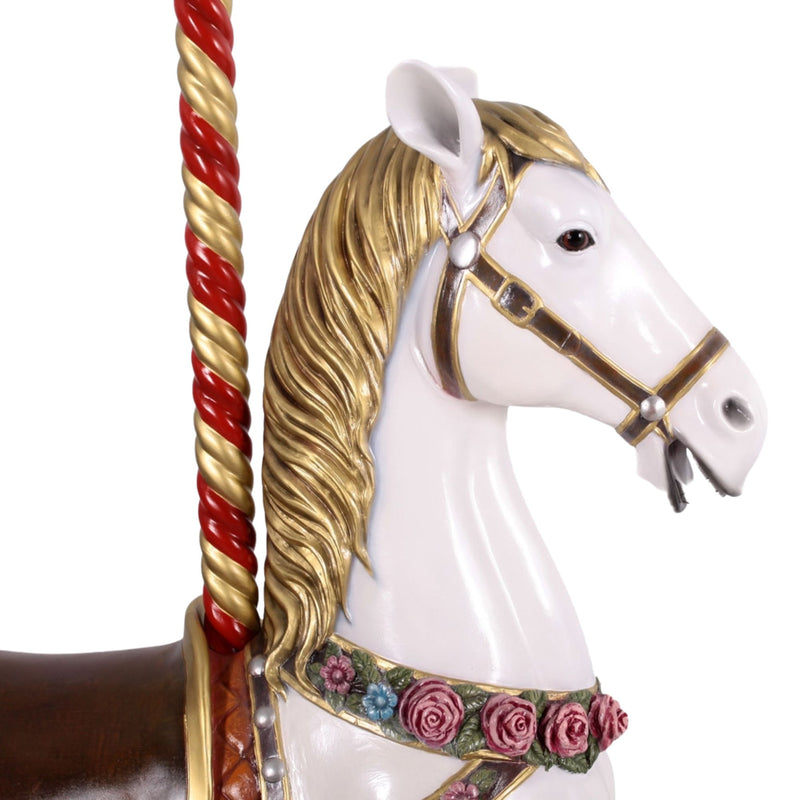 5.5ft Festive Carousel Horse Commercial Christmas Display Prop