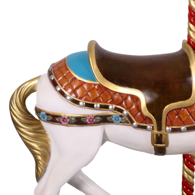 5.5ft Festive Carousel Horse Commercial Christmas Display Prop