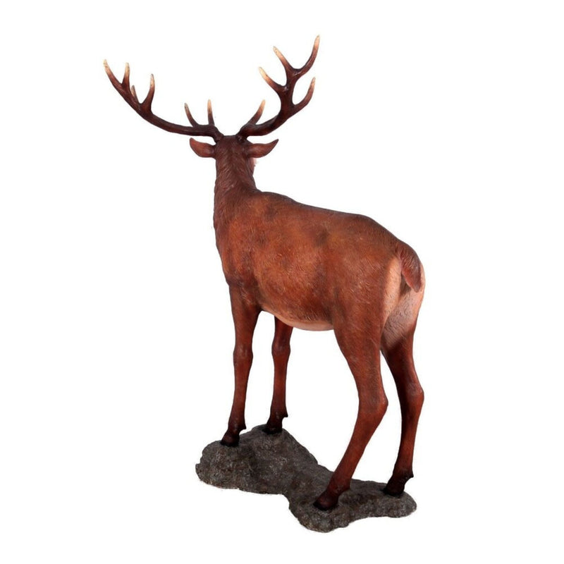 6ft Red Deer Stag with Base Commercial Christmas Display Prop