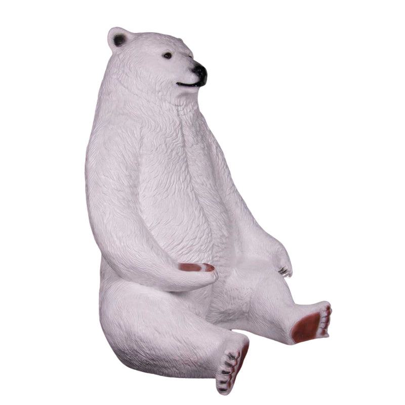 2.3m Giant Realistic Sitting Polar Bear Photo Opportunity Seat Christmas Prop
