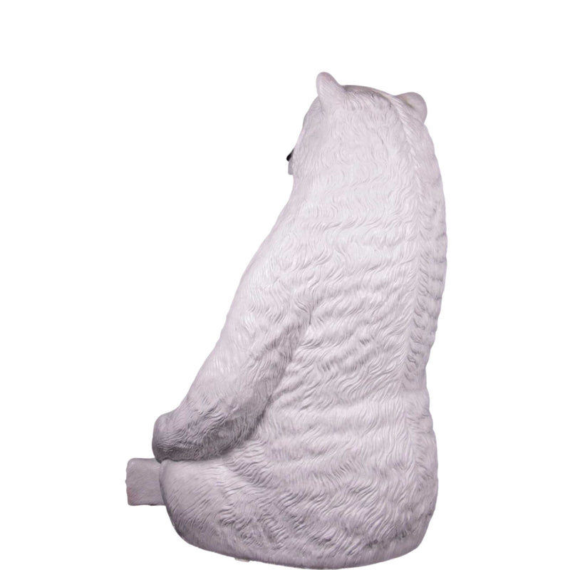 2.3m Giant Realistic Sitting Polar Bear Photo Opportunity Seat Christmas Prop