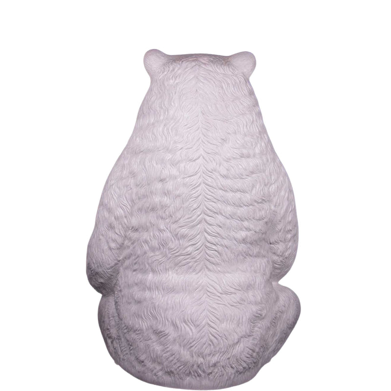 2.3m Giant Realistic Sitting Polar Bear Photo Opportunity Seat Christmas Prop