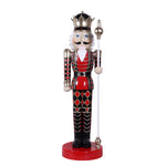2m Black & Red Diamond King Nutcracker Christmas Commercial Display Prop