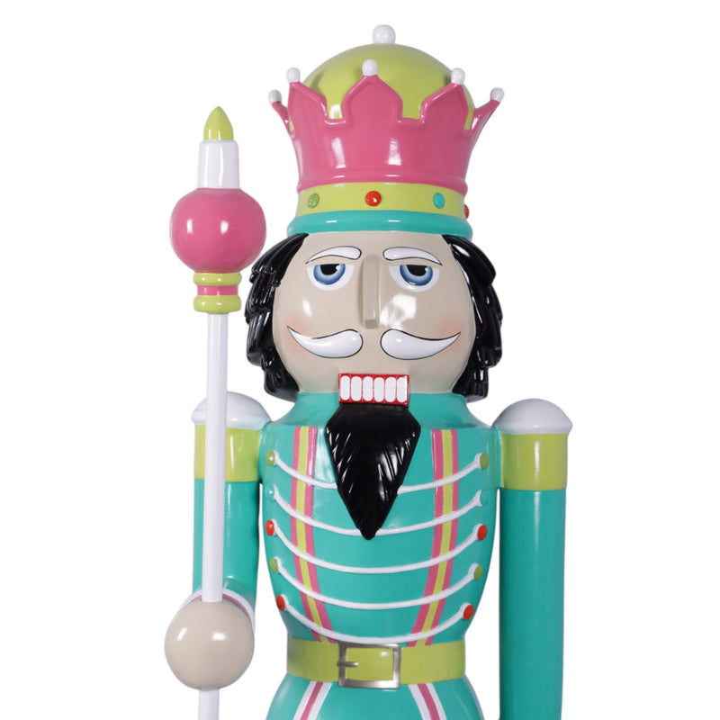2.01m Multicolour Nutcracker King Holding Sceptre (Right Hand) Display Prop