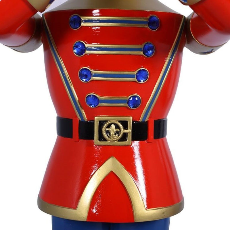 4ft Red and Blue Toy Soldier with Trumpet Commercial Christmas Display Prop