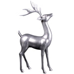 1.7m Standing Reindeer with Matte Metallic Silver Finish