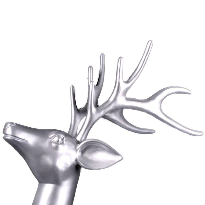 1.7m Standing Reindeer with Matte Metallic Silver Finish