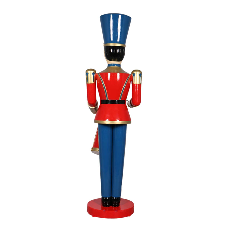 2.7m Christmas Toy Soldier Wearing Red and Blue Uniform Playing Drum