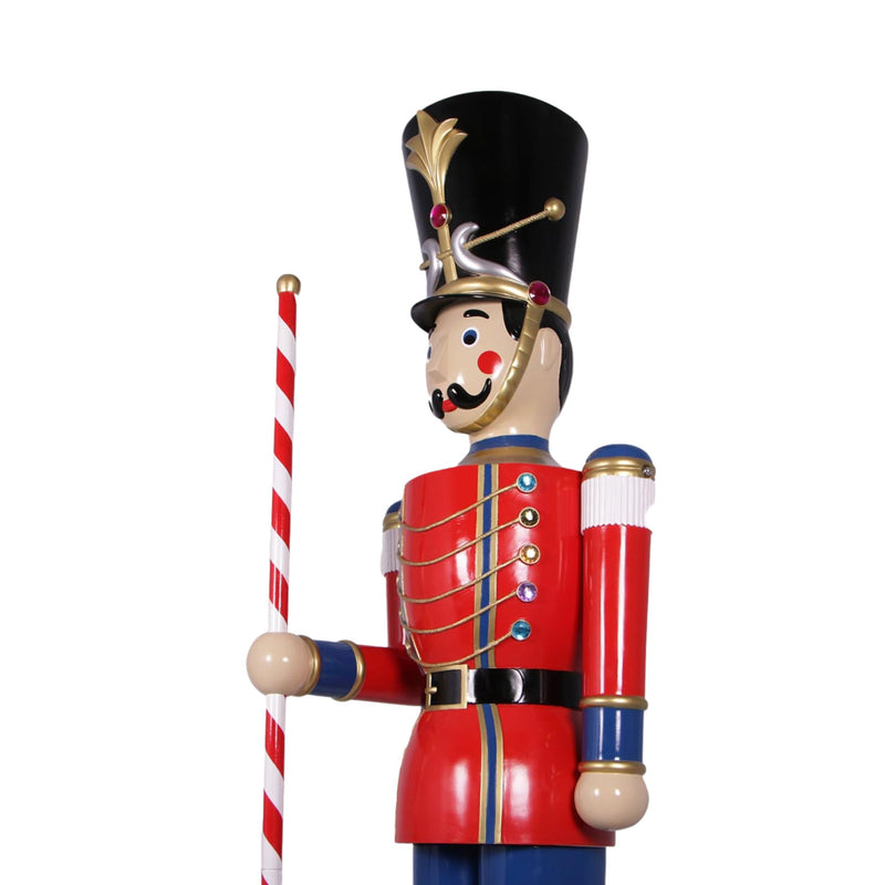308cm Large Toy Soldier with Baton Red and Blue Commercial Christmas Display Prop
