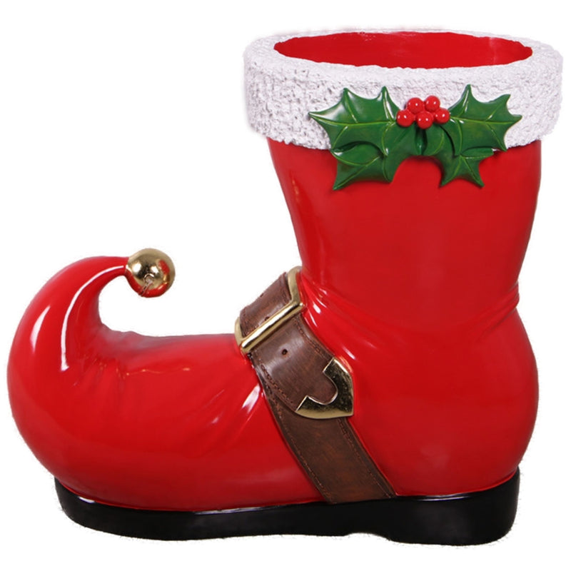78cm Festive Red Boot Commercial Christmas Display Prop