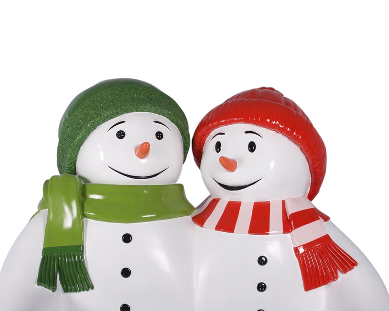 1.7m Christmas Commercial Seat - Green and Red Snowmen Display Prop